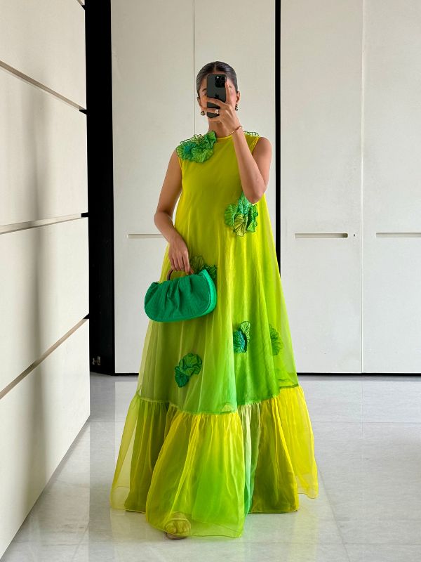 DIA Lime Green Dress Vidhi Wadhwani DIA Lime Green Dress Vidhi Wadhwani