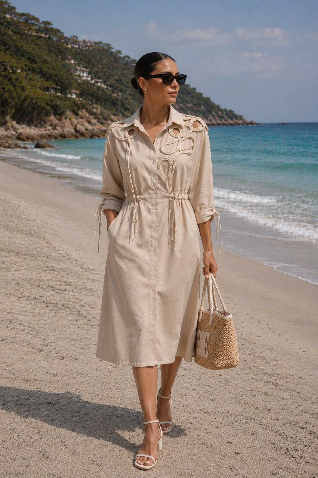AFRA cutwork shirtdress