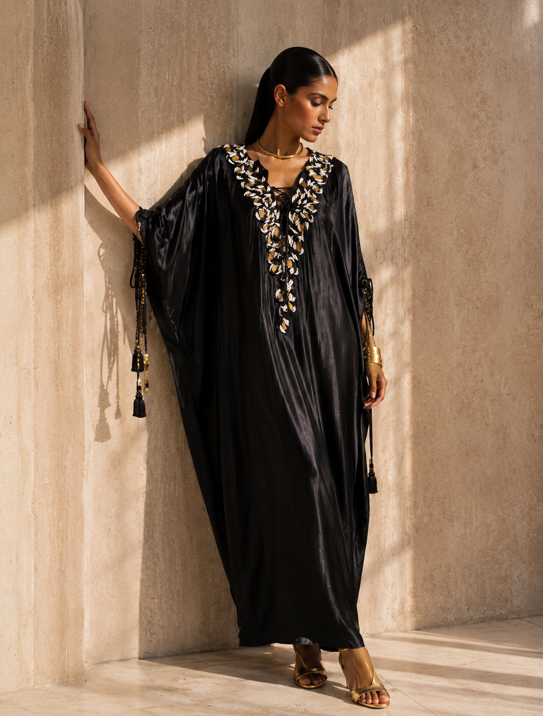 ALEKH FRINGE KAFTAN