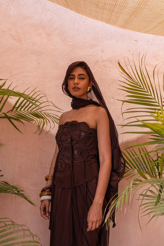 EVA DRAPED DRESS