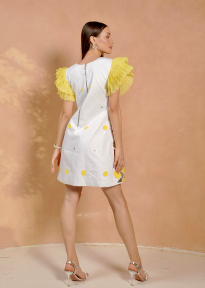 SOLE Trapeze Metallic Dress
