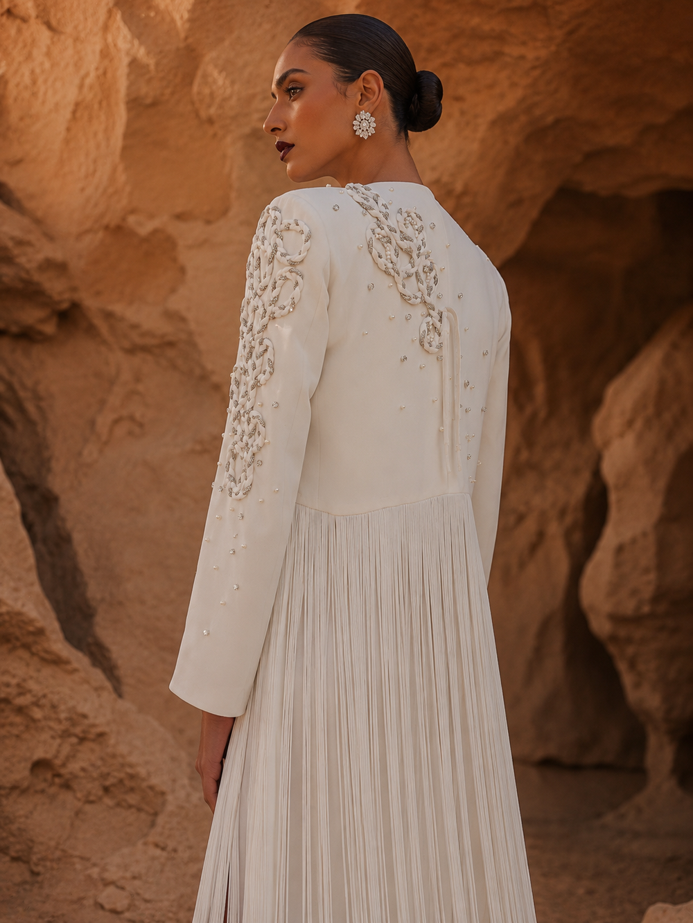 SHAIRA crystal fringe jacket