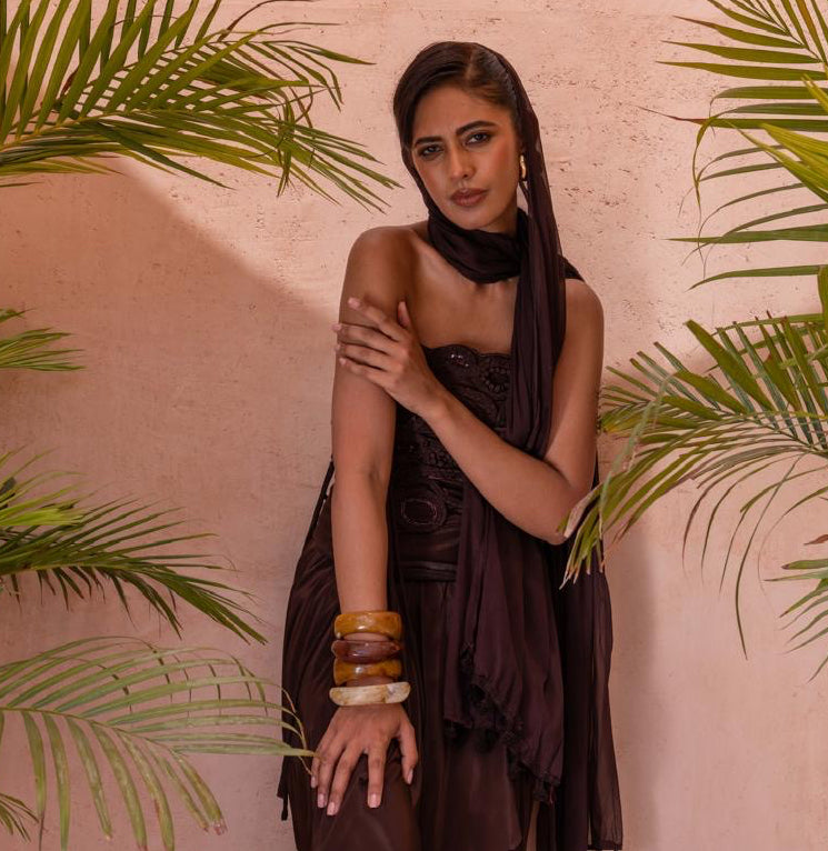 EVA DRAPED DRESS