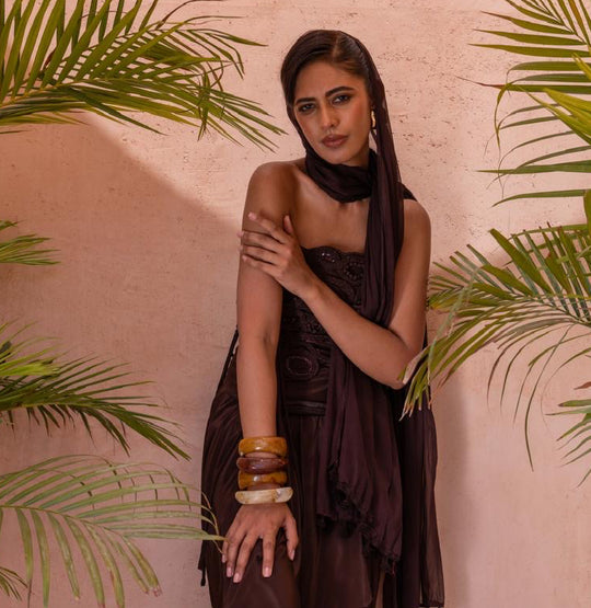 EVA DRAPED DRESS