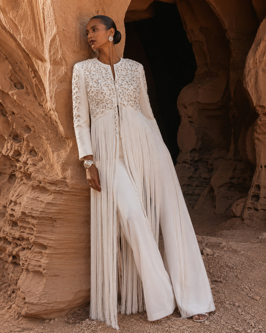 SHAIRA crystal fringe jacket