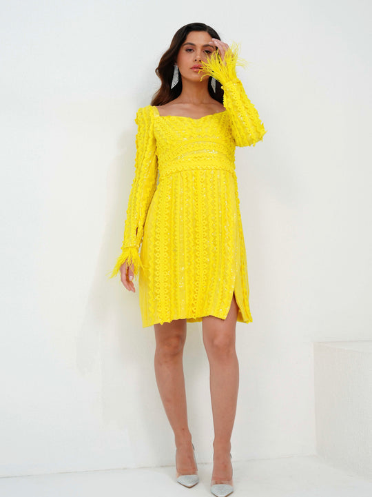 SIERRA sequinned cutwork dress