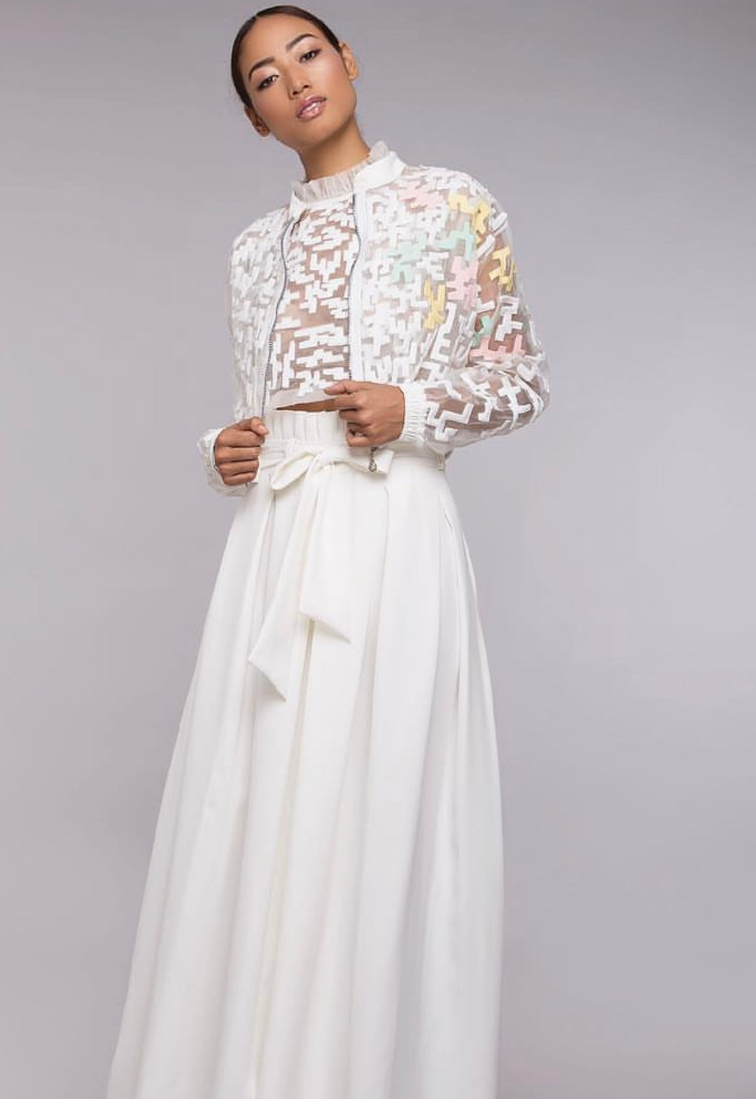 TETRIS Organza Bomber Jacket