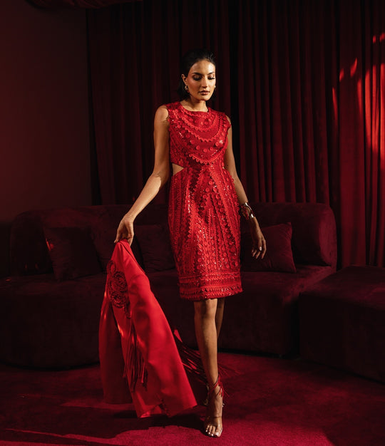 SAHA Sequinned Shift Dress