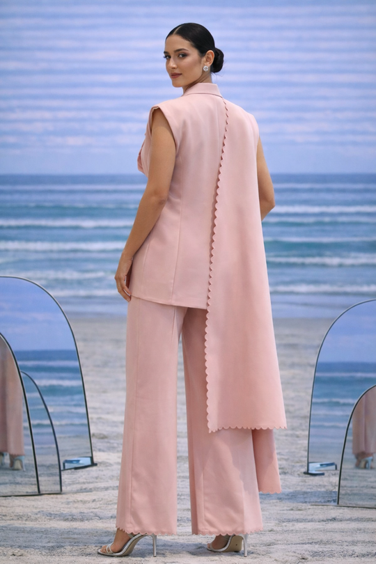 MAY draped vest & pants set