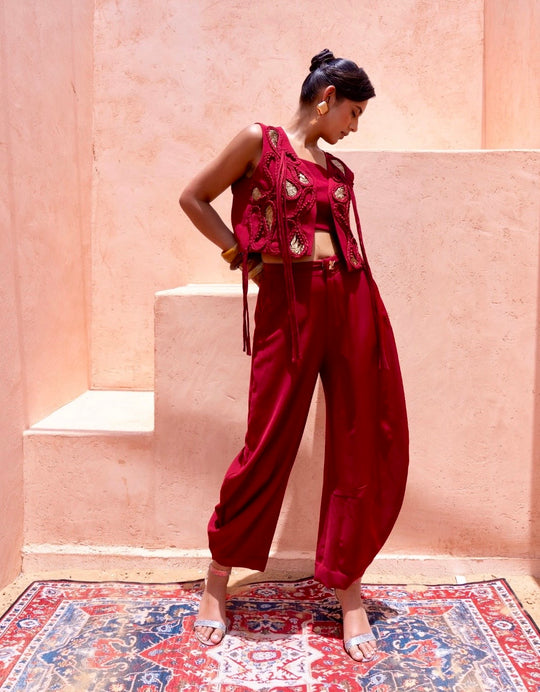 RIYALI VEST & BARREL PANTS SET
