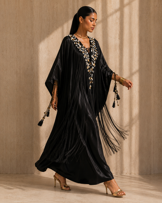 ALEKH FRINGE KAFTAN
