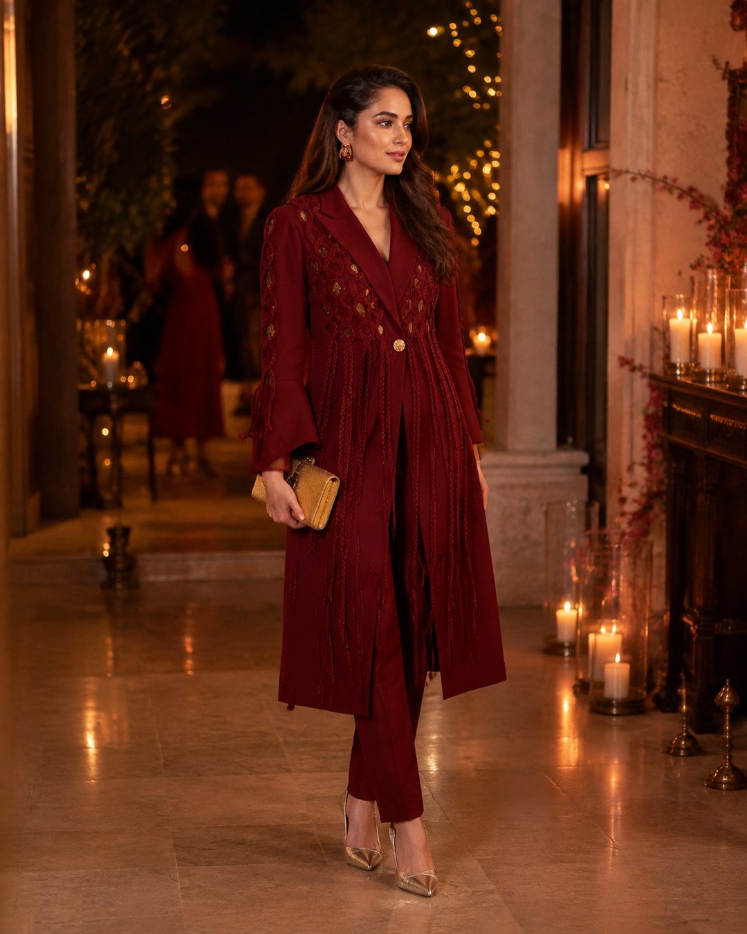 THEA fringe blazer set