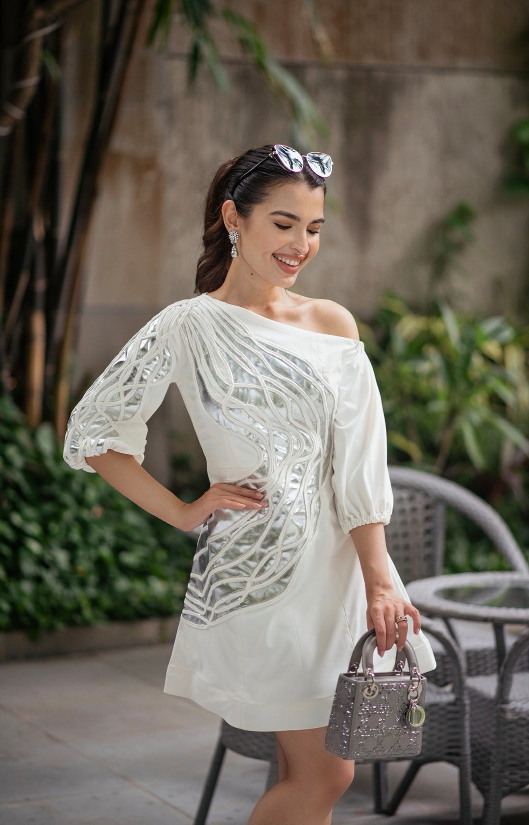 ZUMA metallic sculpted dress