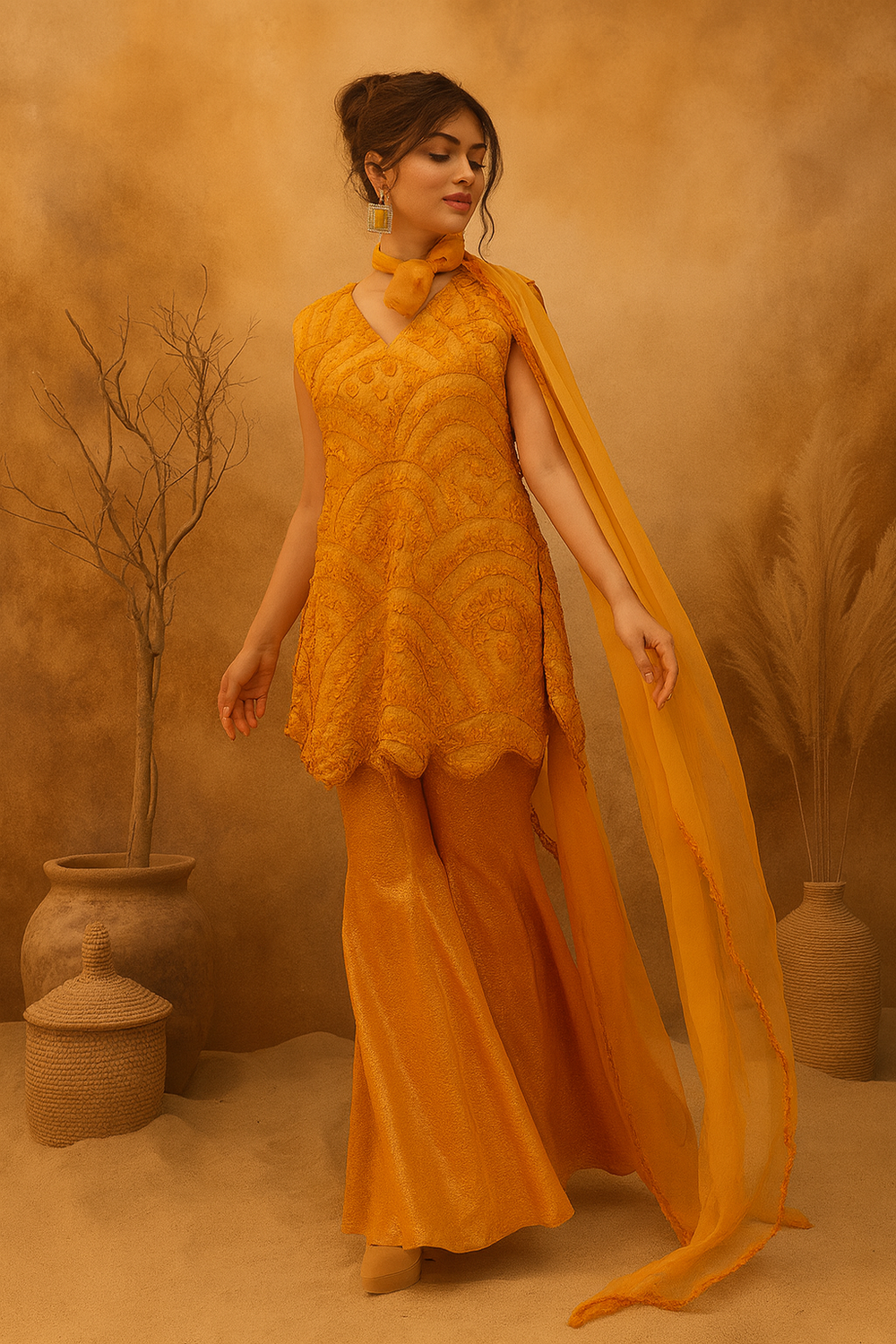 FIZA sequinned tunic & sharara