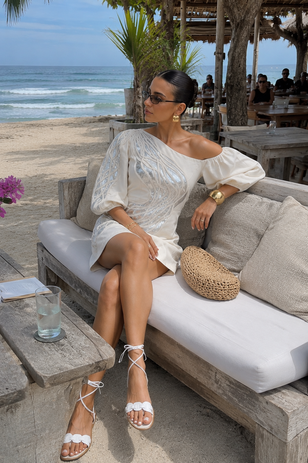 ZUMA metallic sculpted dress