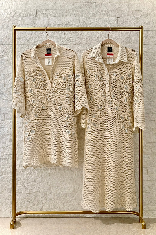 LAVIA mesh kaftan dress