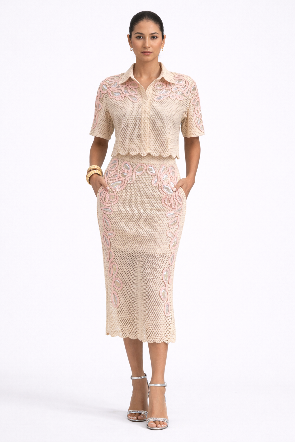 NOVA mesh skirt and top