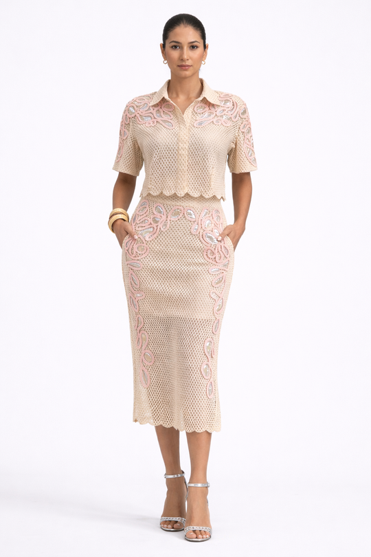 NOVA mesh skirt and top