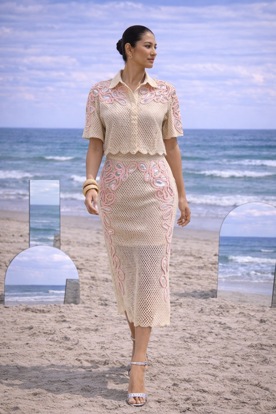 NOVA mesh skirt and top