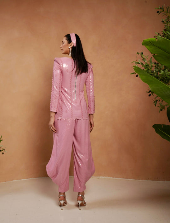 SILVIA Top With Draped Pants