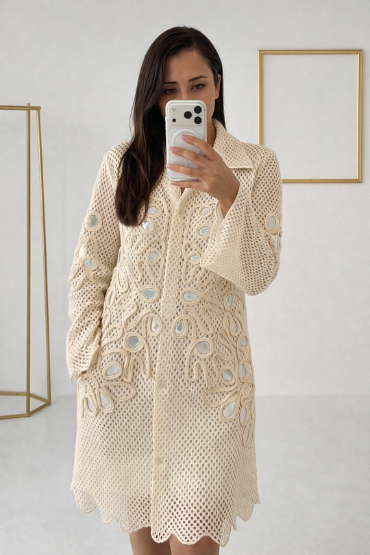 AVIA crochet metallic dress
