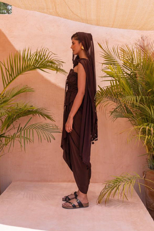 EVA DRAPED DRESS