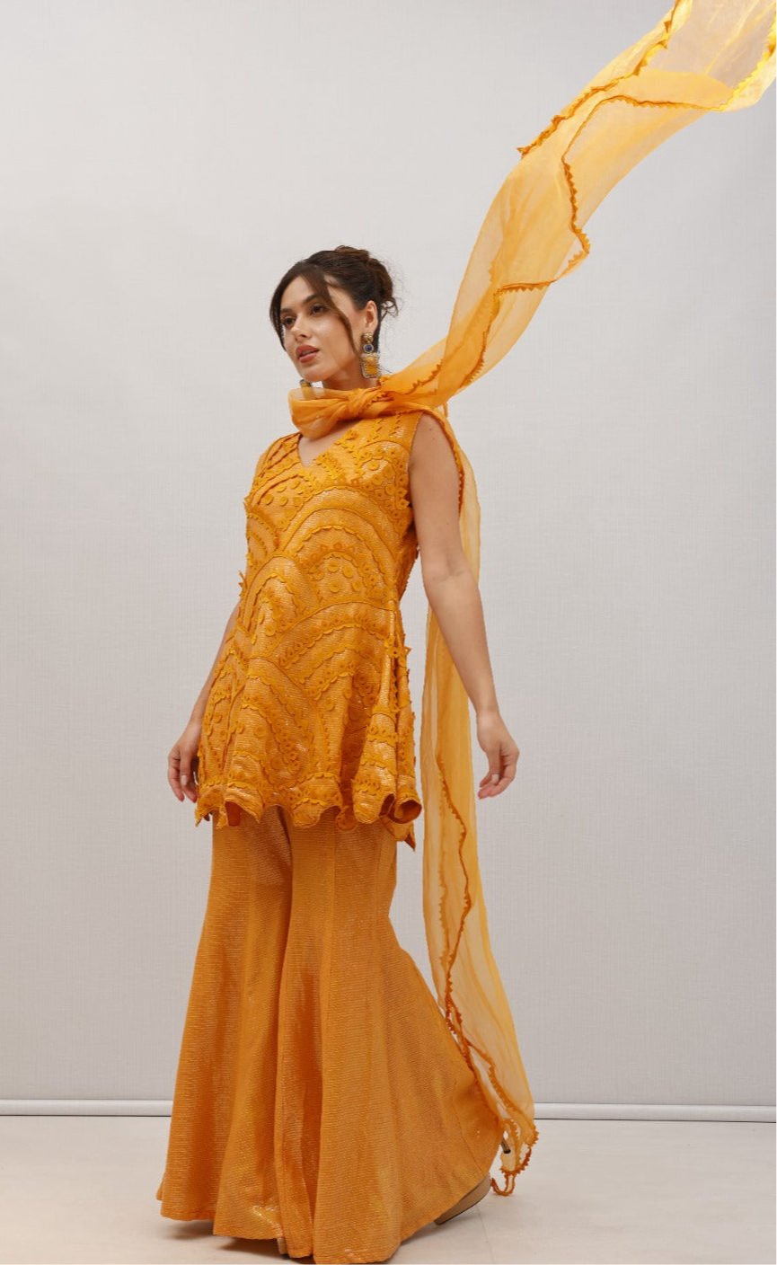 FIZA sequinned tunic & sharara