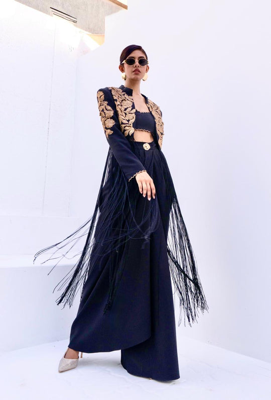 LAZIA gold fringe set