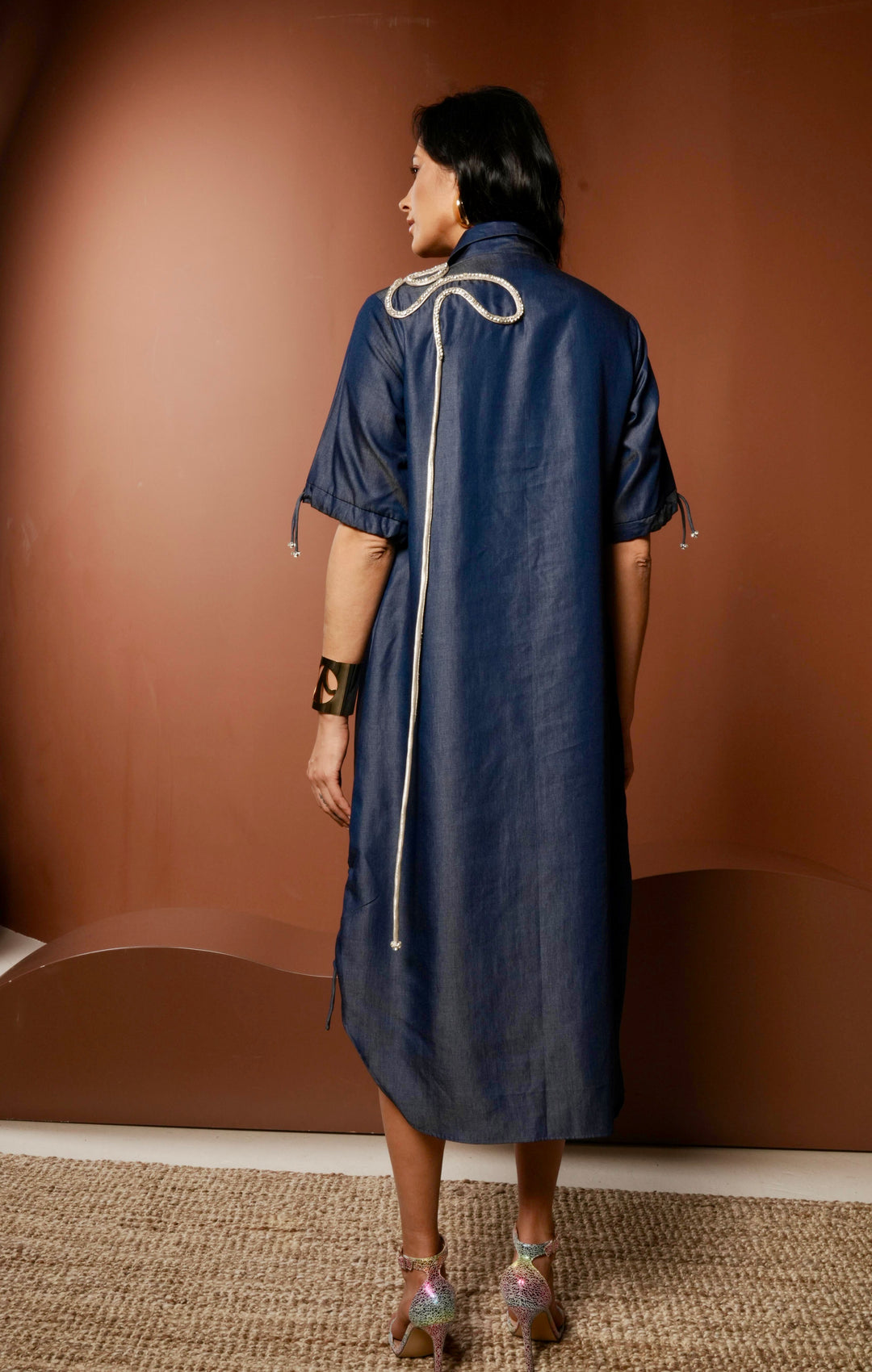 SALT Shirt Dress With Crystal Work