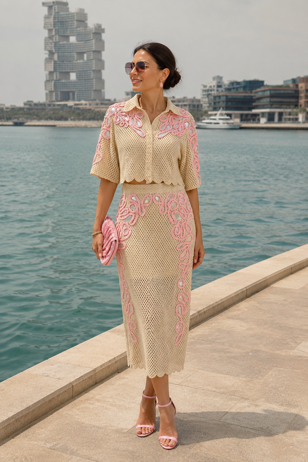NOVA mesh skirt and top