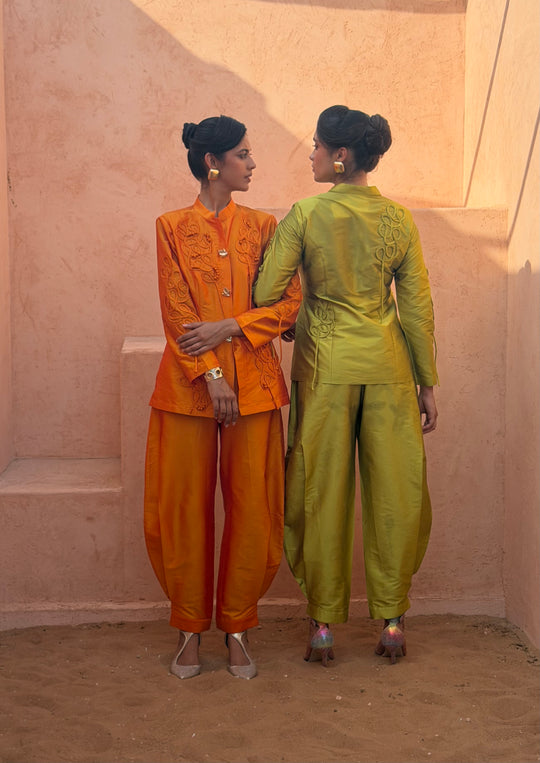 LILA silk bandhgala