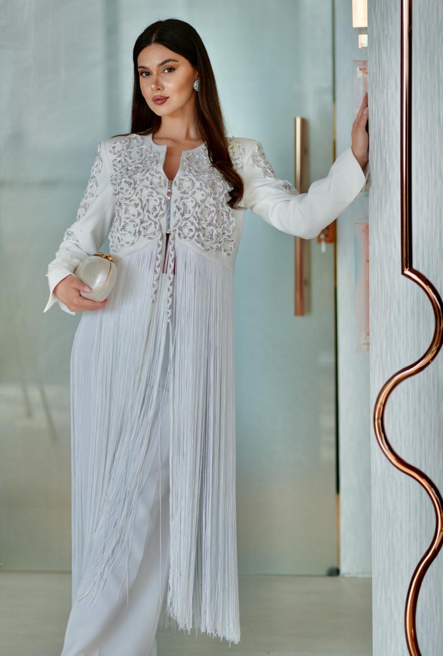 SHAIRA crystal fringe jacket