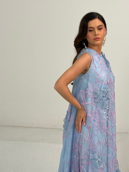 JOY Textured trapeze dress