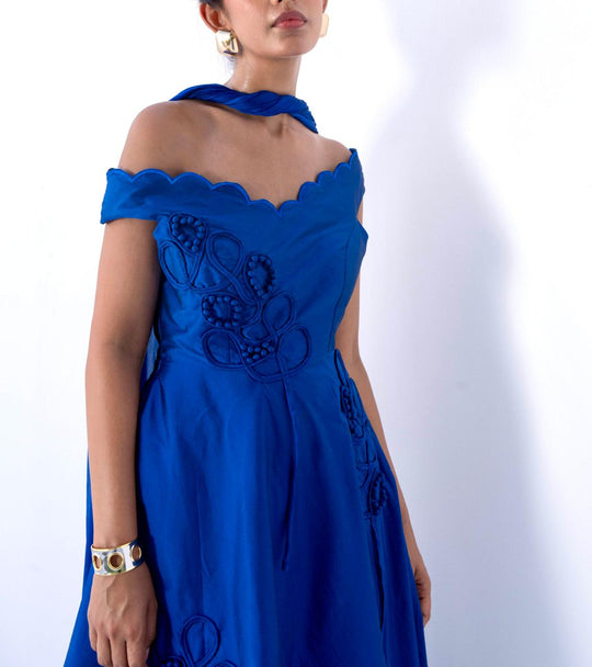REMI Off-shoulder dress (indigo)