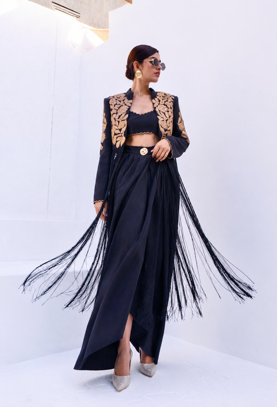 LAZIA gold fringe set
