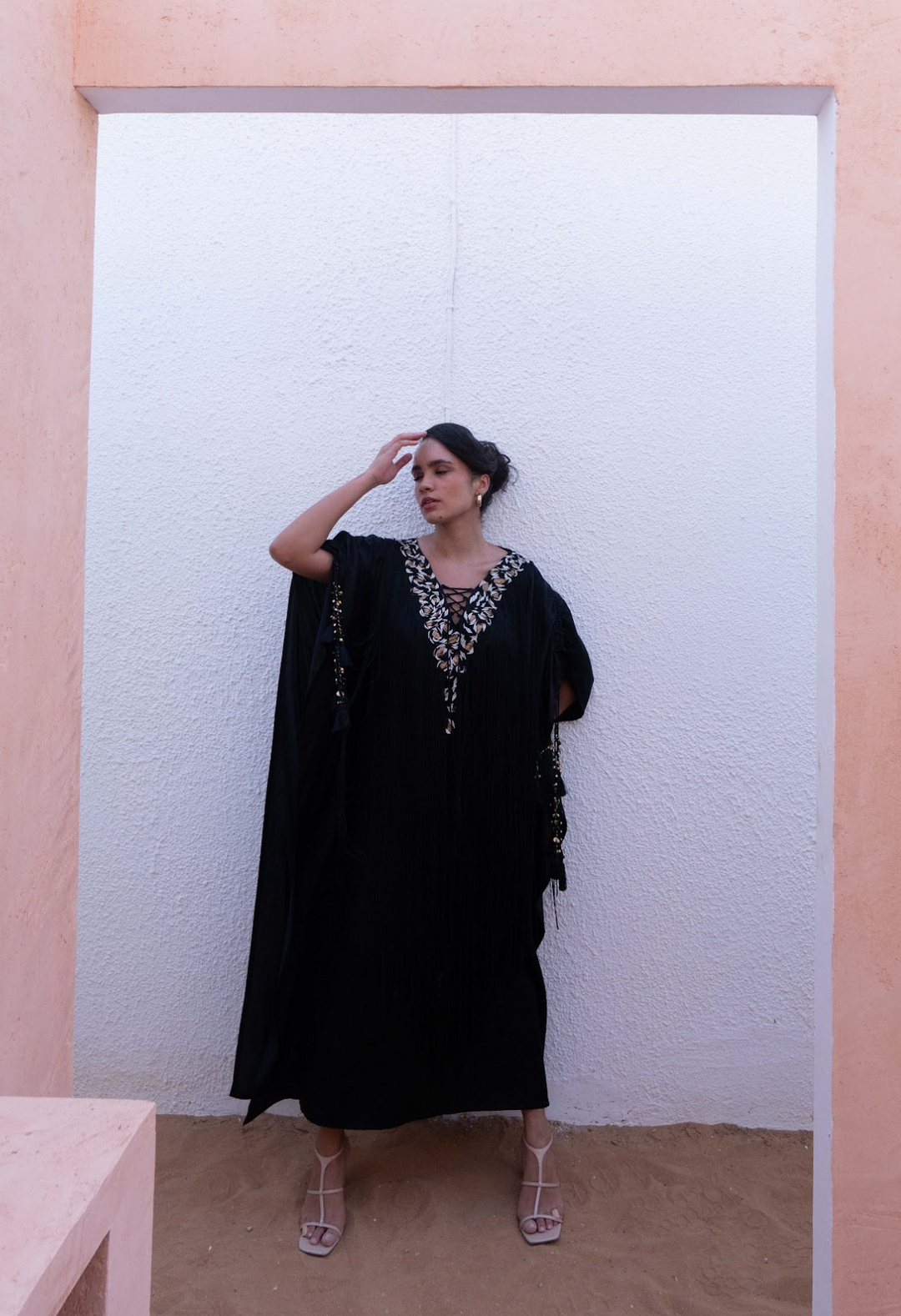 ALEKH FRINGE KAFTAN