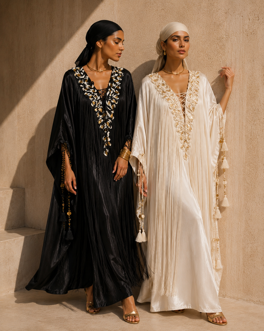 ALEKH FRINGE KAFTAN