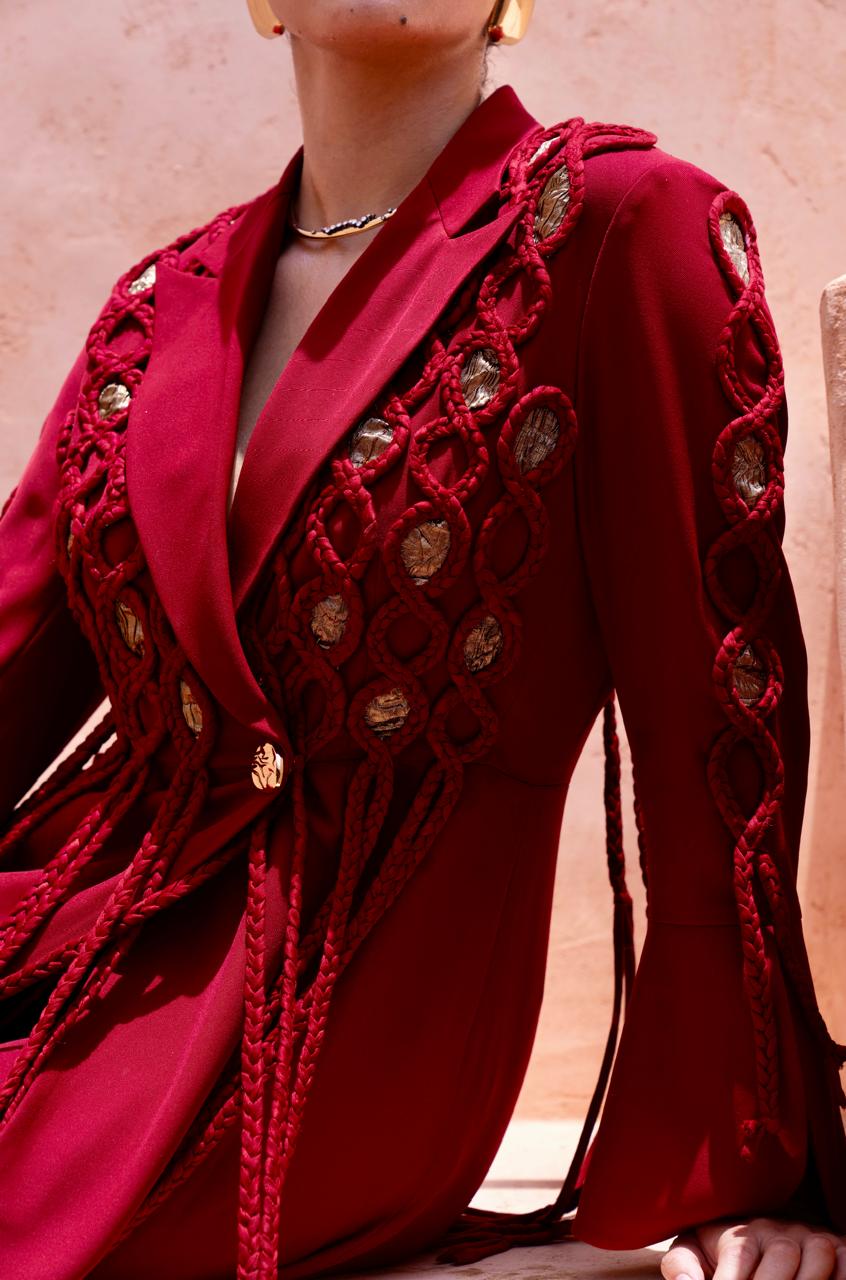 THEA fringe blazer set