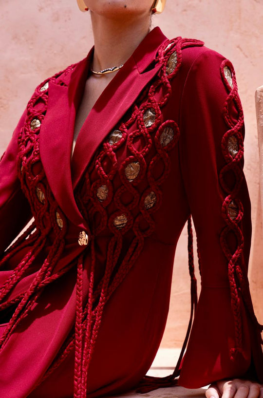 THEA fringe blazer set