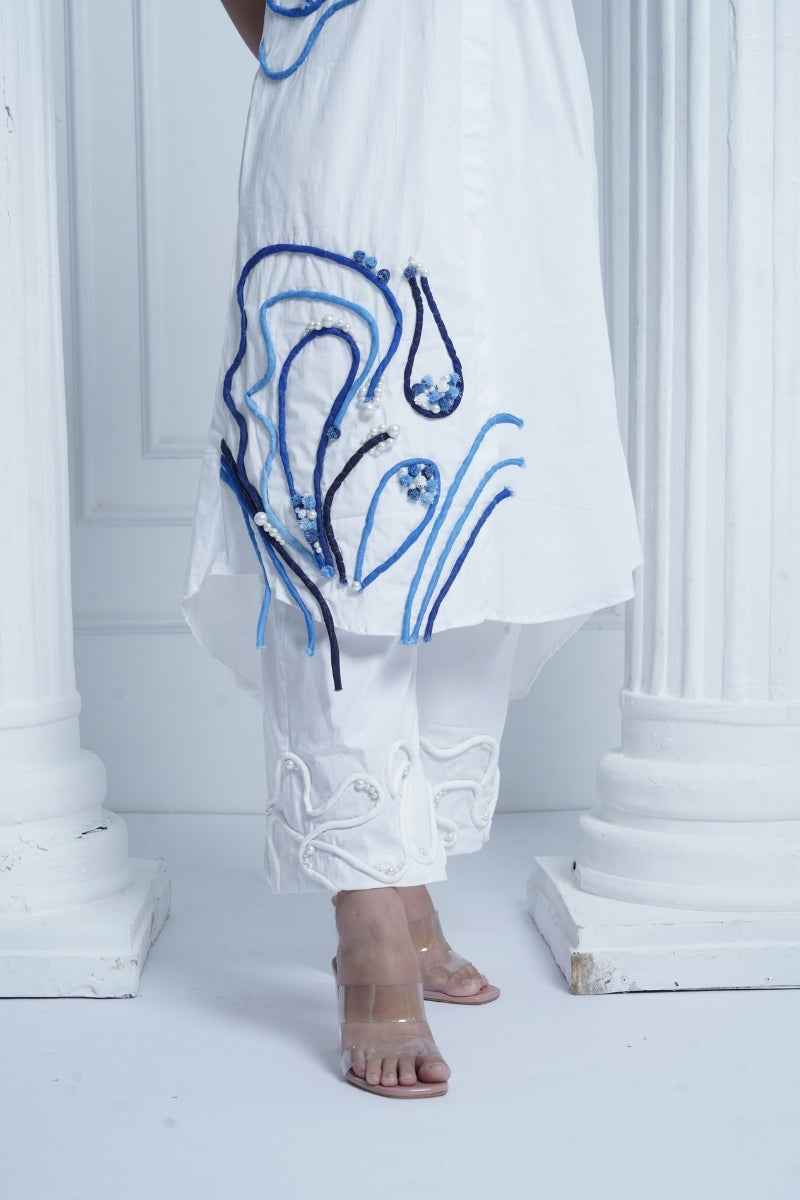 ALICE handcrafted shirt dress - white