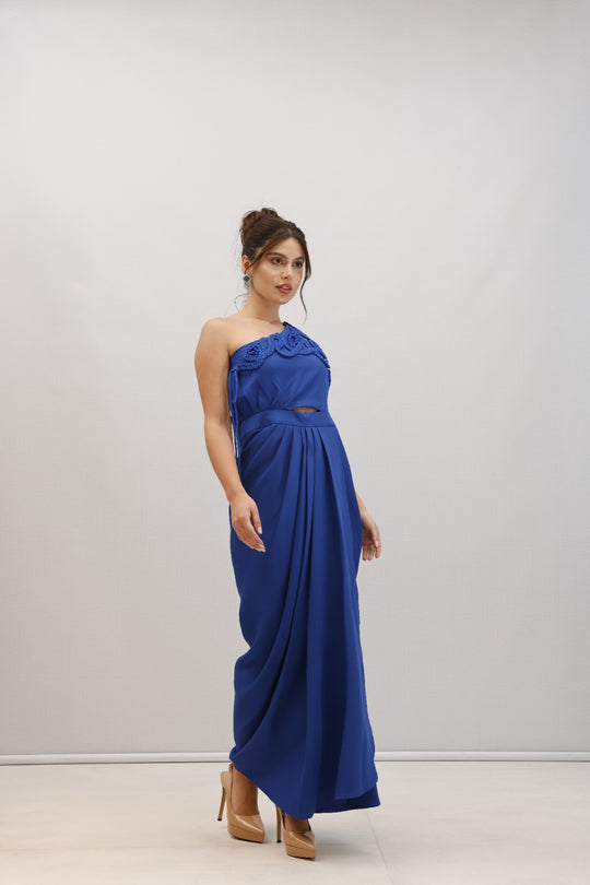 ALIKA Off Shoulder Draped Dress