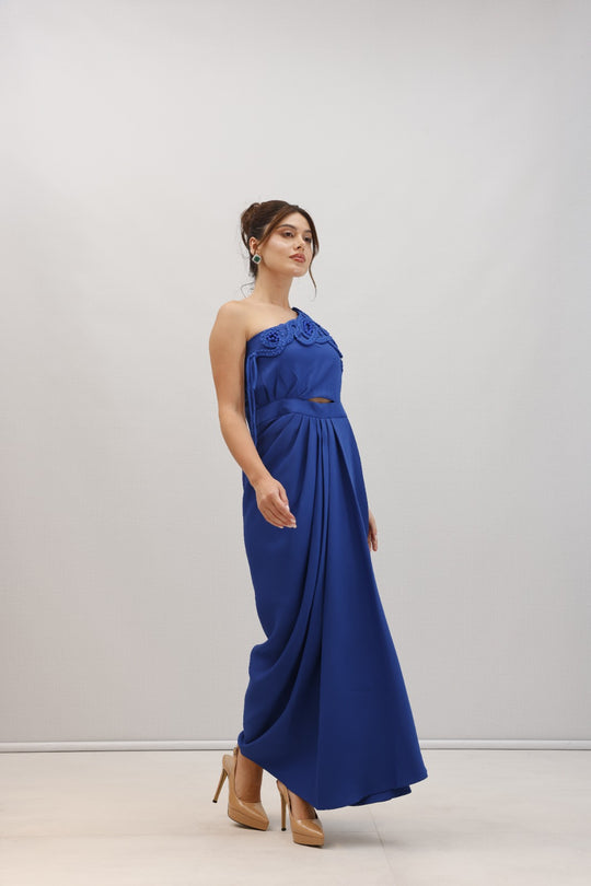 ALIKA Off Shoulder Draped Dress