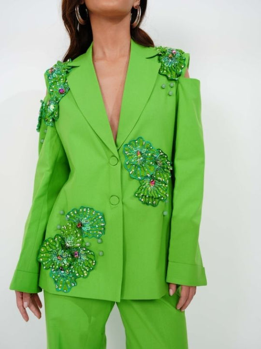 ARFIA lime pantsuit