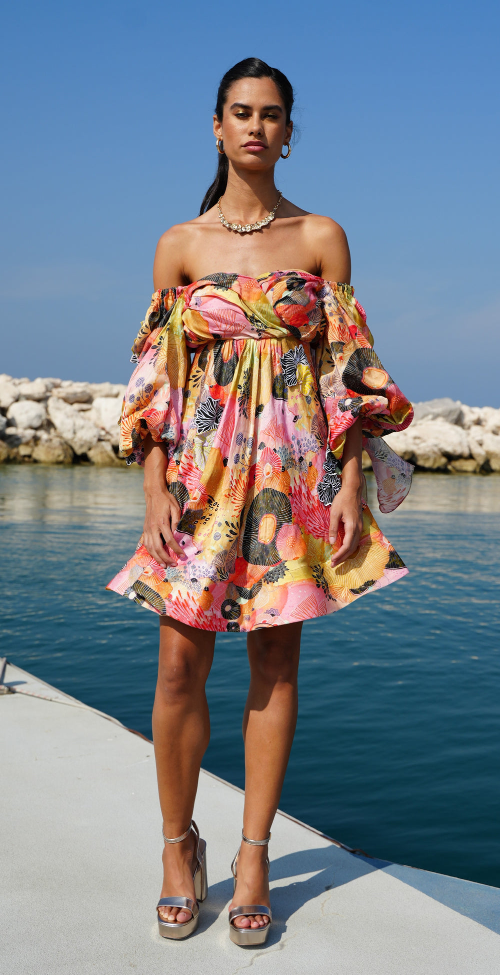 ARIEL Pleated Umbrella Dress