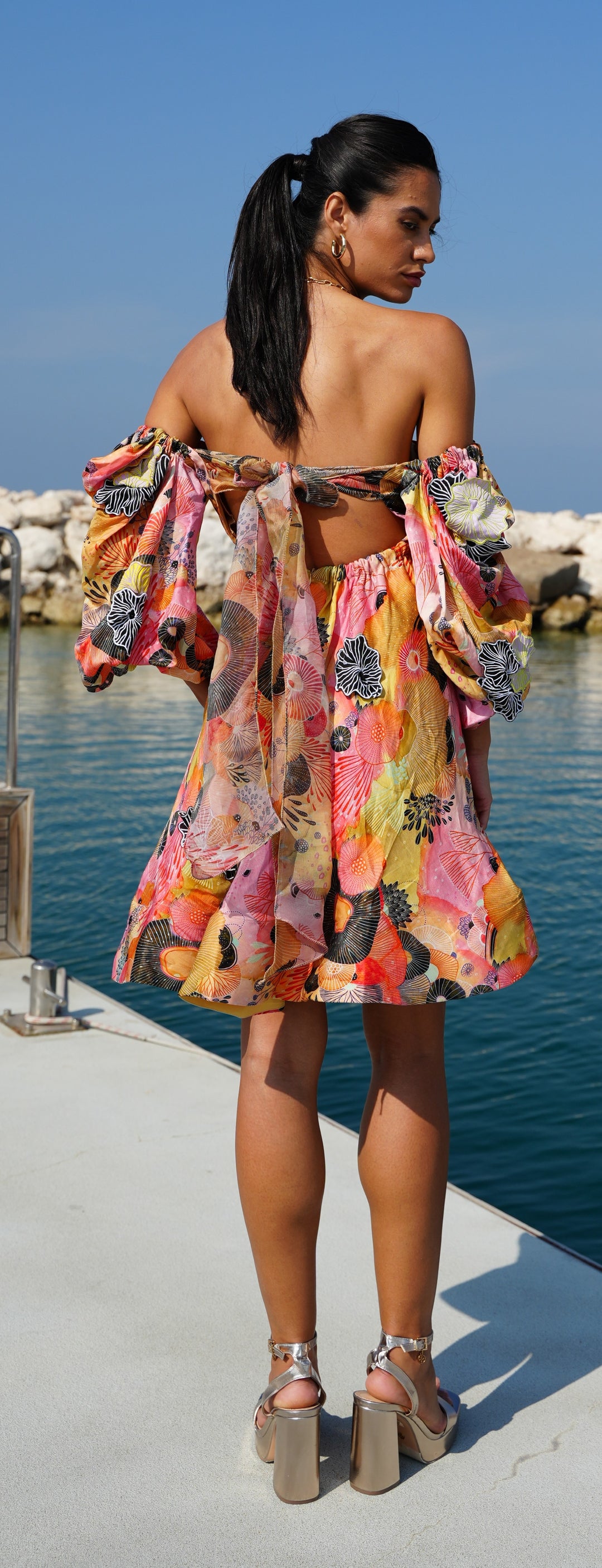 ARIEL Pleated Umbrella Dress