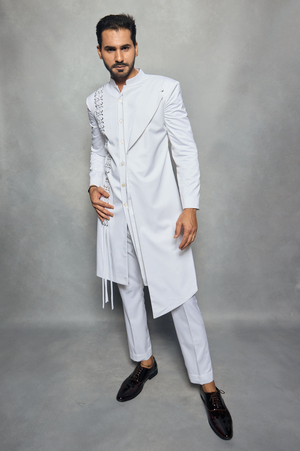 ATLAS Woven Fringe Long Jacket