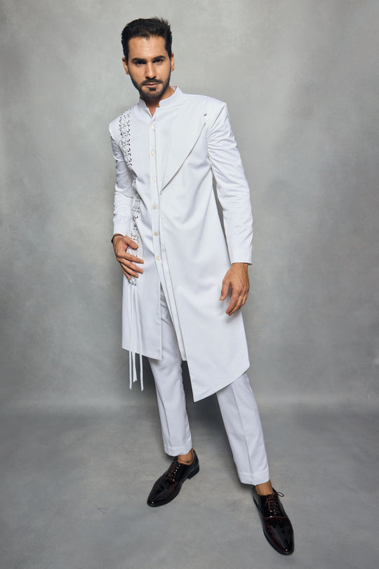ATLAS Woven Fringe Long Jacket