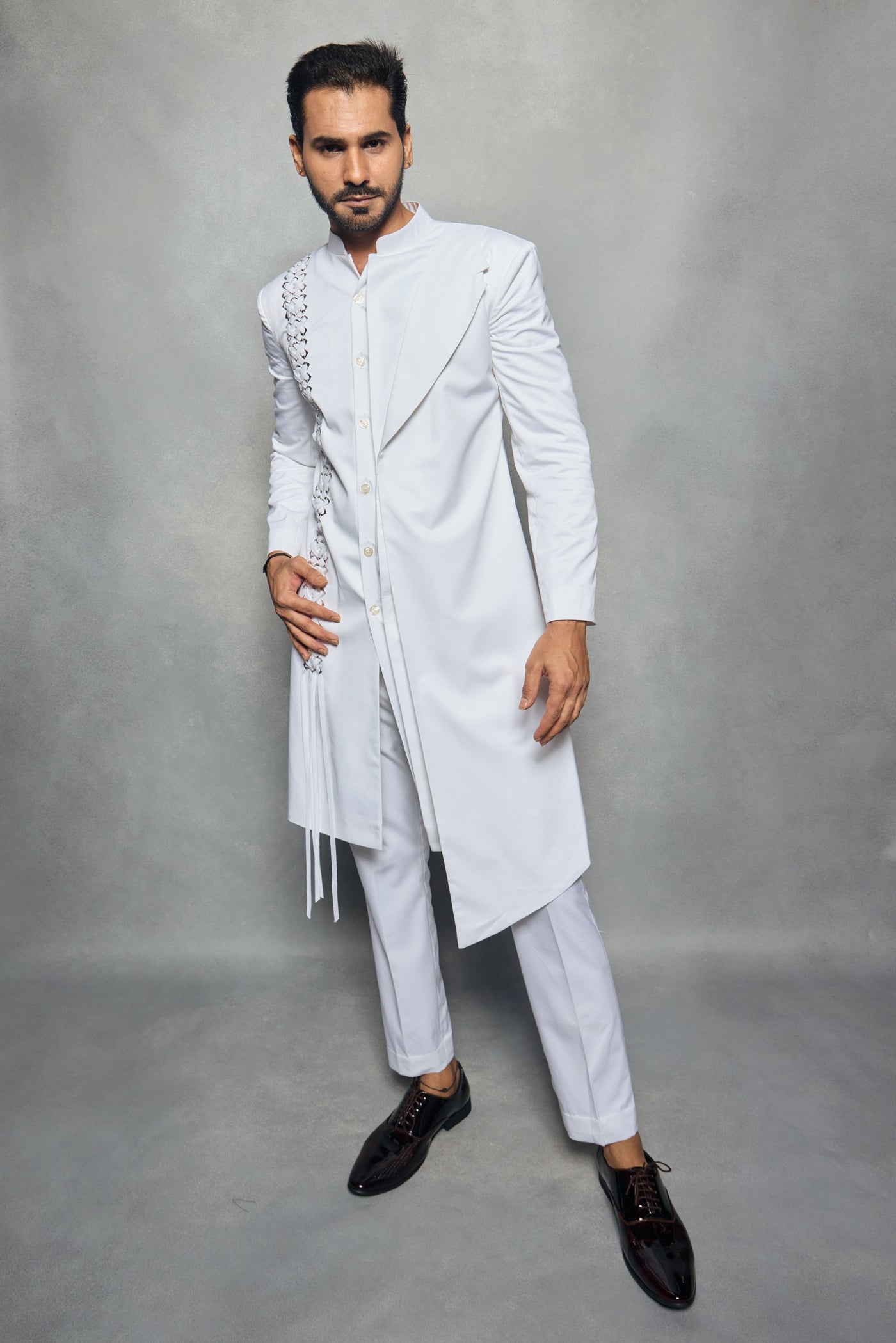 ATLAS Woven Fringe Long Jacket