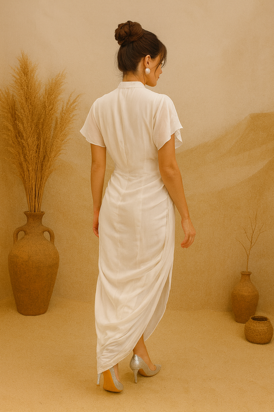 LAIRA Embellished draped Dress