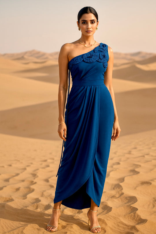 ALIKA Off Shoulder Draped Dress